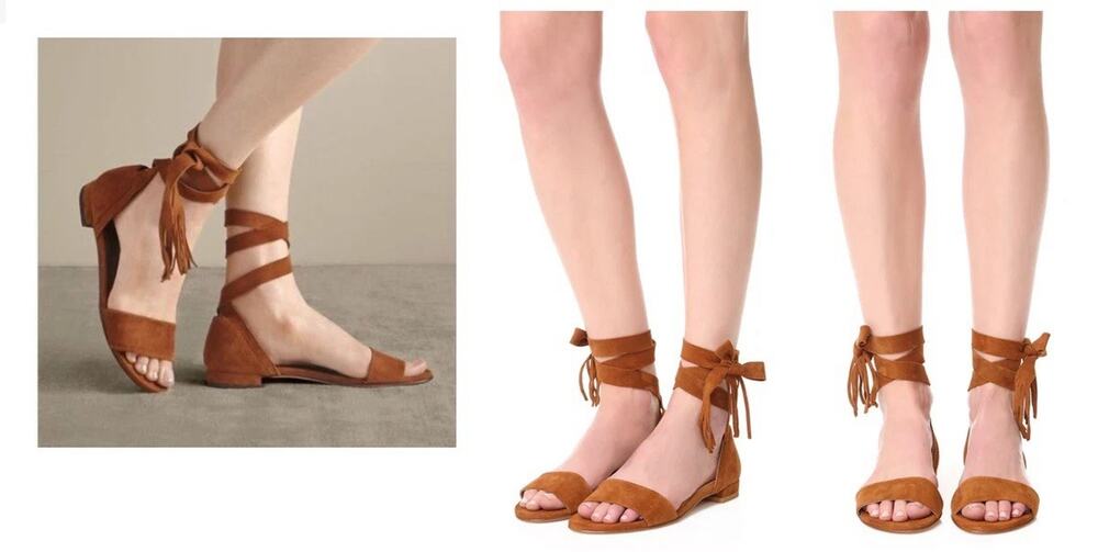 STUART WEITZMAN Brown Suede Corbata Ankle Wrap Sandal Flat 11